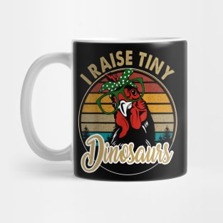 Chicken I Raise Tiny Dinosaurs Mama Hen Farm Mom Mug